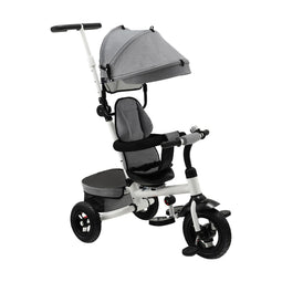 Coast Driewieler voor kinderen met duwstang en zonnekap - Max. 25 kg - Grijs