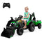Coast Elektrische Tractor voor kinderen - 12V - Met afstandsbediening - Max. 30 kg - Groen
