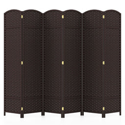 Coast Kamerscherm - 6 Panelen - PP-Grenenhout - 40,6 cm x 16,5 cm x 170 cm - Bruin