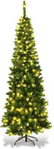 Coast Kerstboom Potloodvormig MET Warm Witte LED-Verlichting En Metalen Voet & - 200cm