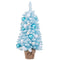 Coast Kerstboom - PVC - 136 Takpunten - Incl. 24 Ballen & 12 Wattenbollen - 44x90 cm - Blauw