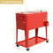 Coast Koelwagen op Wielen - 76L - 91 x 48 x 87 cm - Rood