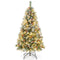 Coast Kunstkerstboom 150 cm - Met sneeuw en 200 LED verlichting - Groen / Wit