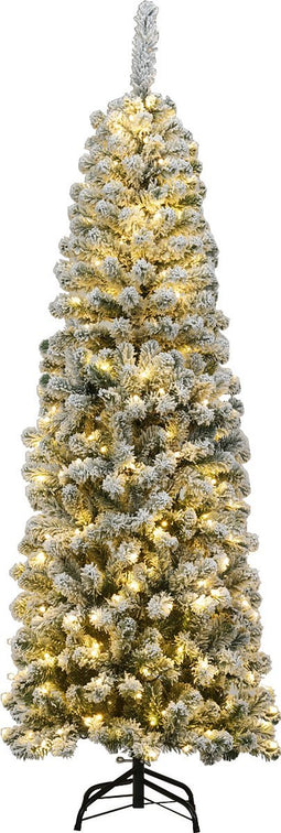Coast Kunstkerstboom met 250 LED - 180 cm - Besneeuwd - Potloodvorm