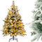 Coast Kunstkerstboom Met Sneeuw En Verlichting - 150 Warmwitte LED-Lampjes - 136 cm Hoog - Groen