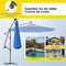 Coast Led-zweefparasol - Ø300cm - UV Bestendig & Waterafstotend - Donkerblauw