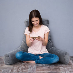 Coast leeskussens verwijderbare wig kussenstoel kussen kussens met ondersteunende laag grijs