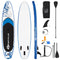 Coast opblaasbaar stand-up paddle board staande bord met surfcontrole 325/335 x 76 x 16 cm blauw-m-m