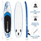 Coast opblaasbaar stand-up paddle board staande bord met surfcontrole 325/335 x 76 x 16 cm blauw-m-m