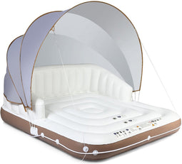 Coast Opblaasbaar Zwembad - Afneembaar Afdak - Max 200Kg - 180x160cm - Beige