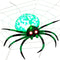 Coast opblaasbare Halloween -spin met spider webspider met roterend LED -licht