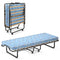 Coast Opklapbed - Traagschuimmatras. & Wielen - Max. 110 Kg - 90 x 200 x 41 cm - Blauw