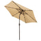 Coast Parasol Met LED Verlichting - 270 cm Diameter - Polyester - Kantelbaar - Beige