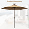 Coast Parasol Met LED Verlichting - 270 cm Diameter - Polyester - Kantelbaar - Beige