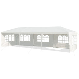Coast Partytent - met 5 Verwijderbare Zijwanden - 3 x 9 m - Wit