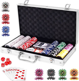 Coast Pokerset met Laserships - 300 Delig - InCoast Pokerset met Laserships - 300 Chips - Aluminium koffer mooie koffer