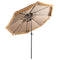 Coast Rieten Parasol - Kantelbaar - Stabiel Frame - 285 x 285 x 260 cm