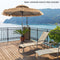 Coast Rieten Parasol - Kantelbaar - Stabiel Frame - 285 x 285 x 260 cm