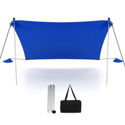 Coast Strandtent - UV-bescherming - Incl. Beschermtas - 200 x 200 x 200 cm - Blauw