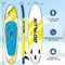 Coast SUP Board opblaasbaar stand -up paddleboard lichtbord 335 x 76 x 15 cm blauw + geel + wit