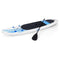 Coast Surfplank - Opblaasbaar - Max 130 kg - 305 x 76 x 15 cm - Inclusief Peddel - Blauw & Wit