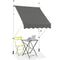 Coast - Uitbreidbare luifel Zonbescherming met Crank Hoogte -Aanvullend luifel 150 x 120 cm - Grijs