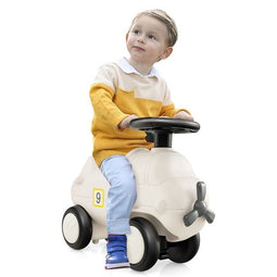 Coast Vliegtuigloopauto - Propeller & Stuurwiel - Max 45Kg - 65x23x47cm - Wit