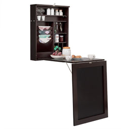 Coast Wandtafel - Inklapbaar - Multifunctioneel - MDF - 87x60x150cm - Bruin