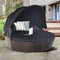 Coast Zonne-Eiland Rotna met Oprolbare Luifel - Max. 360 kg - Rond - 190 x 177 x 146 cm - Zwart/ Bru