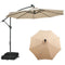 Coast Zweefparasol met zandzakken en LED verlichting - Ø300cm - Beige