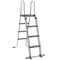 Coast Zwembadladder - verschuifbare treden - 122 cm - Zilver