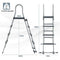 Coast Zwembadladder - verschuifbare treden - 122 cm - Zilver