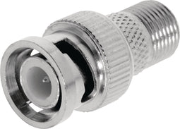 Coax-Adapter BNC BNC Male - F-Connector Female Zilver
