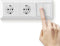 Coax Contactdoos - Wandcontactdoos - Inbouw - 2-voudig Stopcontact - 1-voudig Coax - Randaarde - Incl. Afdekraam - Wit