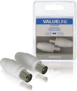 Coaxconnector Male + Female Wit