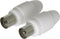 Coaxconnector Male + Female Wit