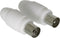 Coaxconnector Male + Female Wit