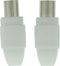 Coaxconnector Male + Female Wit