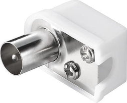 Coaxiale Haakse Stekker (Slim) Met Schroefbevestiging Goobay