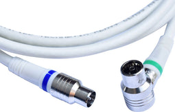 Coaxkabel Coax Male (IEC) - Coax Female (IEC) Recht 1.5 m Wit/Zilver
