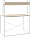 vidaXL - Computerbureau - 110x60x138 - cm - bewerkt - hout - wit - en - eikenkleurig