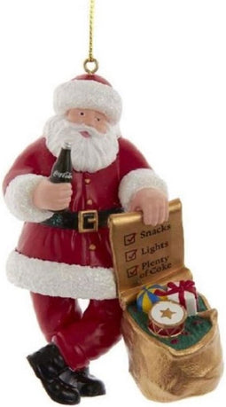 Coca Cola Santa Ornament 4 inch