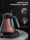 Cocinare FLOW CEK-201 - Zwanenhalsketel - Gooseneck Kettle - Zwart - elektrische waterkoker met temperatuurregeling - voor het opschenken van koffie en thee - 1200 W - snelle kooktijd - 0,9 L