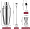 Cocktail Making Set, Cocktail Mixing Set, 750 ml Cocktail Shaker, Cocktail Mixer, RVS Cocktail Kit w/Strainer Jigger Pourer Bar Lepel, Cocktail Geschenken Set w/Recepten