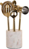 Cocktail Set DKD Home Decor 10 x 3 x 21 cm Zilverkleurig Gouden Roestvrij staal Marmer