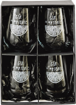 Cocktailglazen Gin is my Tonic - 4 stuks - Just Slate Company Scotland