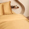 Coco & Cici - Bamboe Dekbedovertrek 140 x 220 cm - 1 Persoons Beddengoed - Okergeel - 1 Kussensloop (60x70) - 100% Eco Bamboe