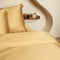 Coco & Cici - Bamboe Dekbedovertrek 240 x 220 cm - 2 Persoons Beddengoed - Okergeel - 2 Kussenslopen ( 60x70) - 100% Eco Bamboe