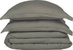 Coco & Cici - Bamboe Dekbedovertrek 260 x 220 cm - 2 Persoons Beddengoed - Olijfgroen - 2 Kussenslopen (60x70) - 100% Eco Bamboe