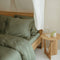 Coco & Cici - Bamboe Dekbedovertrek 260 x 220 cm - 2 Persoons Beddengoed - Olijfgroen - 2 Kussenslopen (60x70) - 100% Eco Bamboe